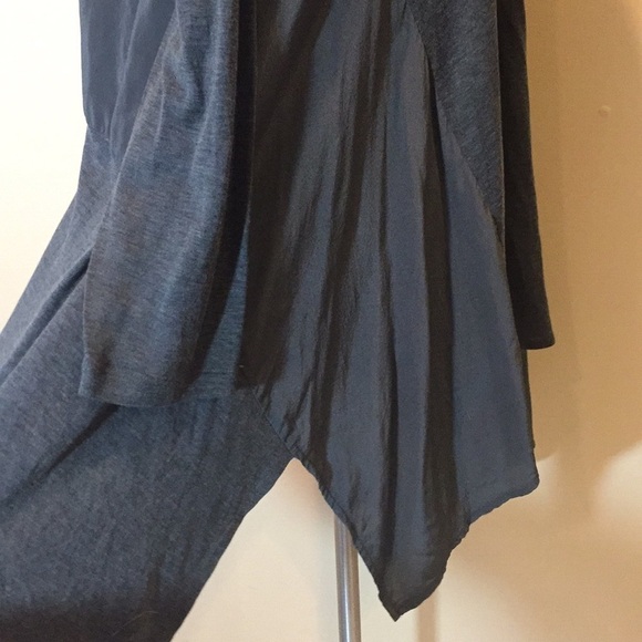 Eileen Fisher Asymmetrical Silk Tunic Sz M Gray - Picture 6 of 8